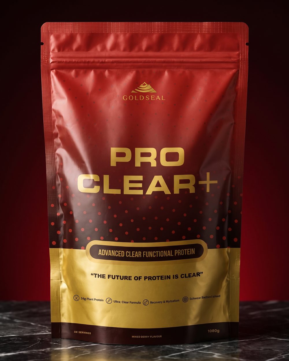 Gold Seal PRO-CLEAR+ advanced clear functional protein pouch